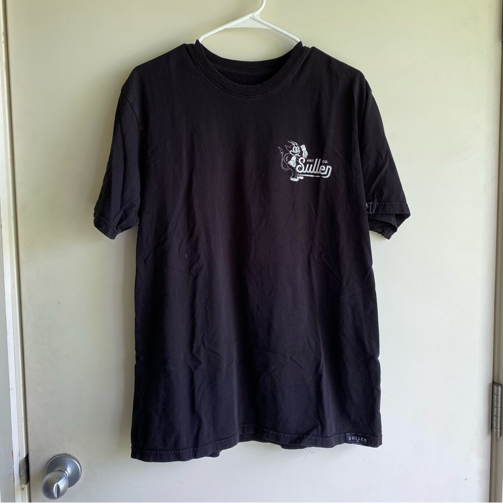 Sullen Art Collective Dirty Deeds Black Short Sleeve T-Shirt - Men’s Size Large